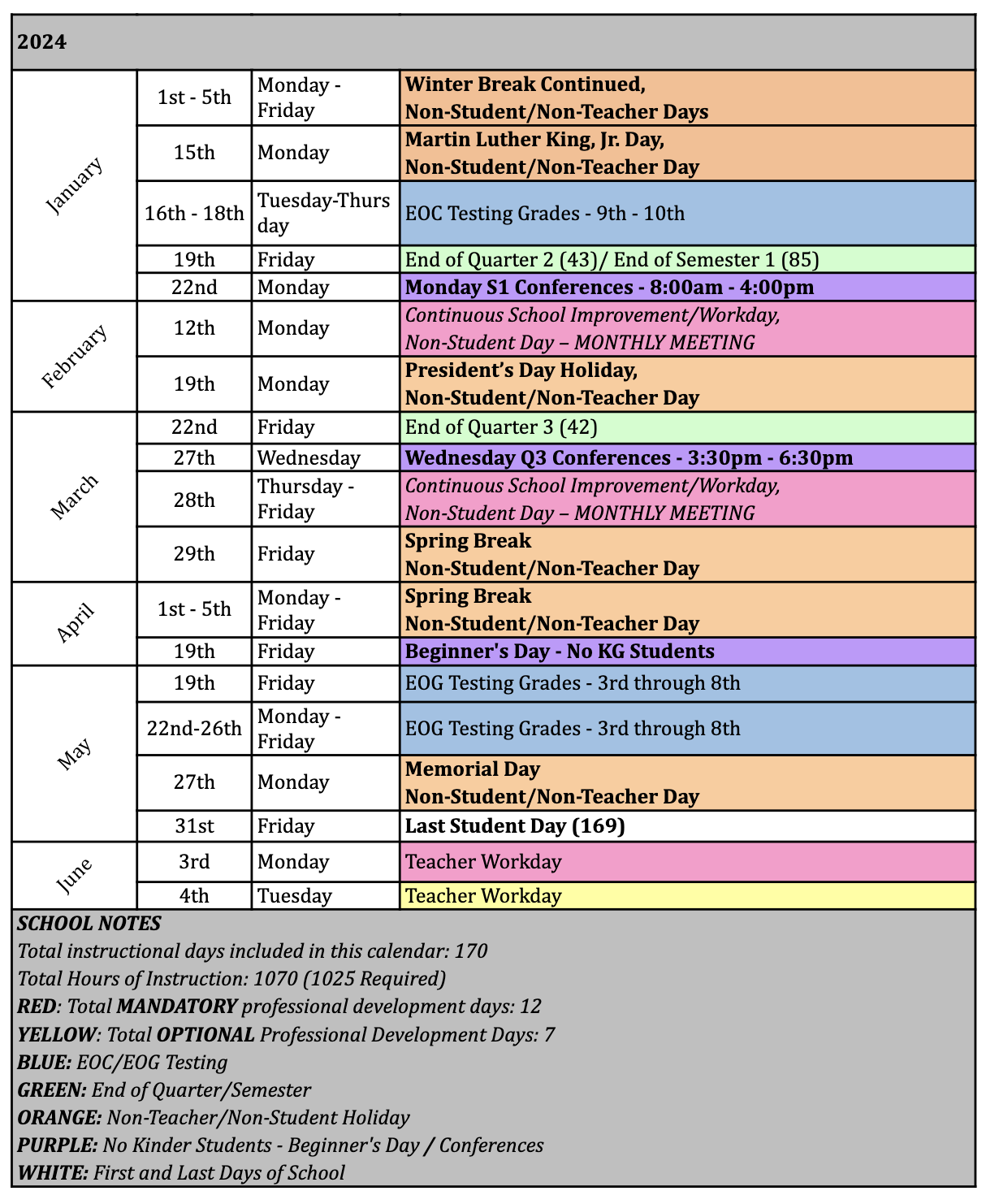 Calendar – The Capitol Encore Academy